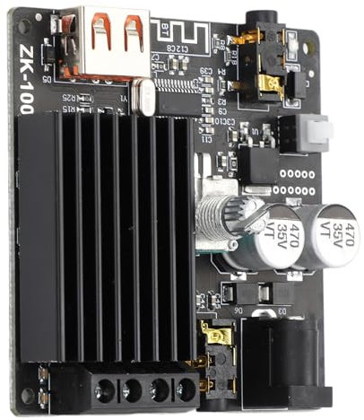 ZK 1002M Mini Stereo BT 5.0 Amplifier Board and Dual Channel Receiver, Wireless Sound Transmission, High-Fidelity o, Broad Power Compatibility