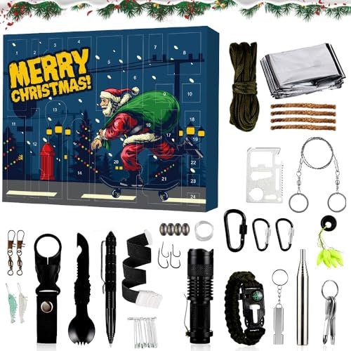 Adventskalender 2024 Für Männer, Adventskalender Werkzeug, Survival Kit Weihnachtskalender 2024 Adventskalender Weihnachten, Männer Geschenk, Adventskalender für Männer