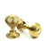 Oakcrafts - Door Knob Set Beehive Solid Brass 50mm Diameter