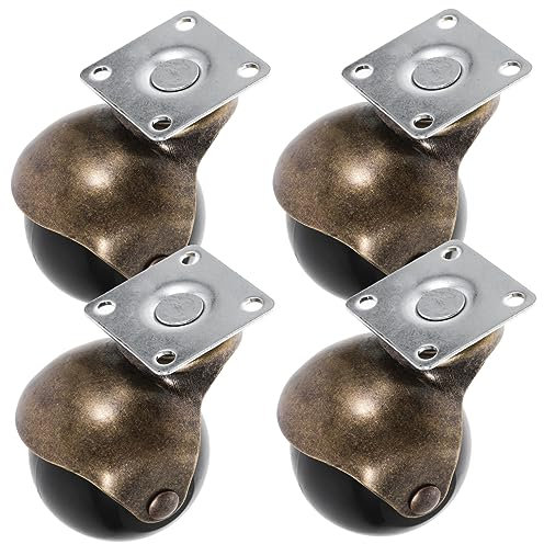 Gatuida 4stücke Teiliges Möbelrollen Mit Kugelumlauf Lenkrollen Für Bürostühle Kratzfeste Hartbodenrollen Kompatibel Leichtgängig Und Stabil Für Parkett Laminat Fliesen