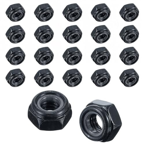 AOZUO Dadi esagonali M8, DIN 985, ad altissima resistenza, A2 V2A, in acciaio inox autobloccanti, dadi esagonali in acciaio inox (M8)