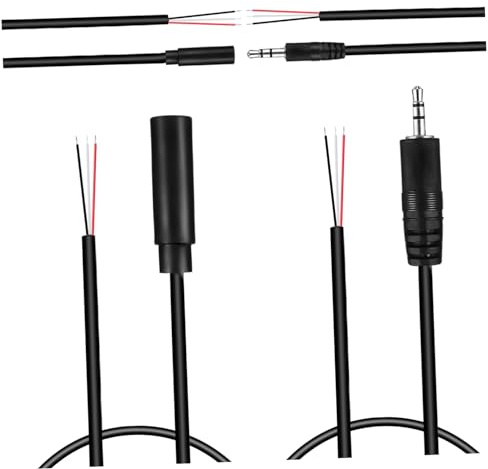Mikikit 4pcs Audio Extension Cable Headphone Cord Male Female Connection Port for Speaker Microphone Use