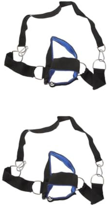 BESPORTBLE 2st Kopf- Und Nackentrainer Nackentrainingsgeräte Gewichte Kiefer Trainierender Bungee Gürtel Schal Sitz Fitness-Handschuhe Riemen Pole Hängematte Halsgewicht Heben Black Stoff