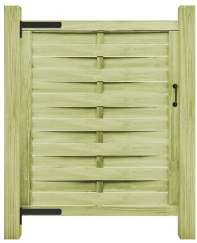 Tidyard Portillon Bois de pin imprégné 100x125 cm Vert, Portillon de Jardin, Porte de Jardin Porte de Clôture Décorative pour Exterieur Style B