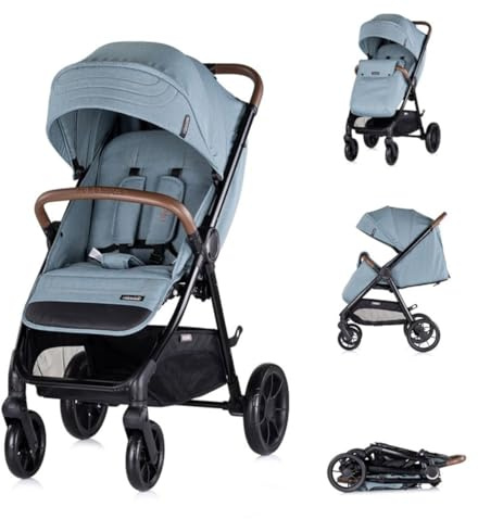 Chipolino Kinderwagen Ultera Buggy klappbar Korb Federung Hinterradbremse Gurt blau