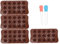 LIGIGWASH 1 Ensemble Moule à Chocolat Moules Au Chocolat Comestible Pâtisserie Moule Carré à Chocolat Para Chocolat Gâteau Moules à Barres De Chocolat Profonds Décoration Brown Gel De Silice