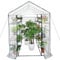 Invernadero portátil para exteriores de 145 x 245 x 213 m, 3 niveles, 9 estantes, juego de invernadero con anclajes de puerta con cremallera y cuerdas para jardín, patio y patio trasero