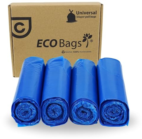 Diaper Champ ECO Bags 70L Müllbeutel für Windeleimer 40 Stück | Passend für Classic Medium & ONE Medium, aus 100% recyceltem Material, robust, alltagstauglich