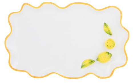KASANOVA Piatto da portata 24x15 cm ceramica Limoni