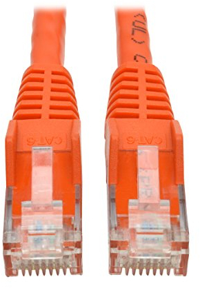 Tripp Lite RJ45 M/550 Mhz 2Ft 2' (N201-002-OR) Nero cavo di rete Cat6 Gigabit Ethernet