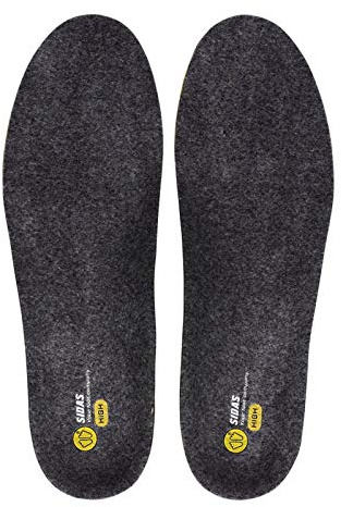 Sidas 3feet Merino High Einlegesohlen Gelb-Grau - Merino Anatomische warme Merino Einlegesohle, Größe EU 35-36 - Farbe A