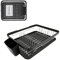Anika 69049 Escurridor de Platos de Cocina / Porta Cubiertos Separado / Bandeja de Goteo Extraíble / Color Negro / 44 x 32 x 13 cm