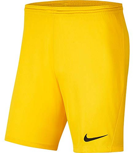 Nike BV6865-719 Y NK DF Park III Short NB K Shorts Unisex Tour Yellow/(Black) Tamaño XS
