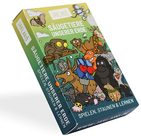 JAKLARO! Säugetiere unserer Erde, das schlaue Kartenspiel für die ganze Familie und alle Biologie-Fans!