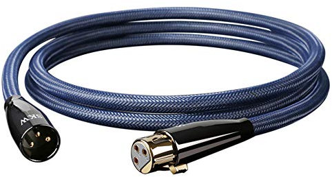 SKW OFC Câble XLR 3-pin XLR Mâle à Femelle Professionnel symétrique XLR Câble pour amplificateur, Hautparleur, Mélangeur(3M, 1 Câble)