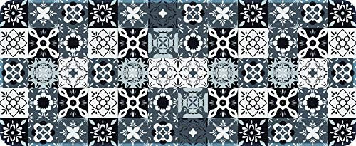 ID MAT Tapis de Cuisine Carreaux Ciment Gris 50x120 cm