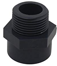 Punta de rosca de pvc macho 20, 25, 32, 40, 50, 63, 75, 90, 110 mm, punta de rosca para piscina, conexión mixta, PVC, manguito roscado de pvc (diámetro interno 32 mm, 1 rosca)
