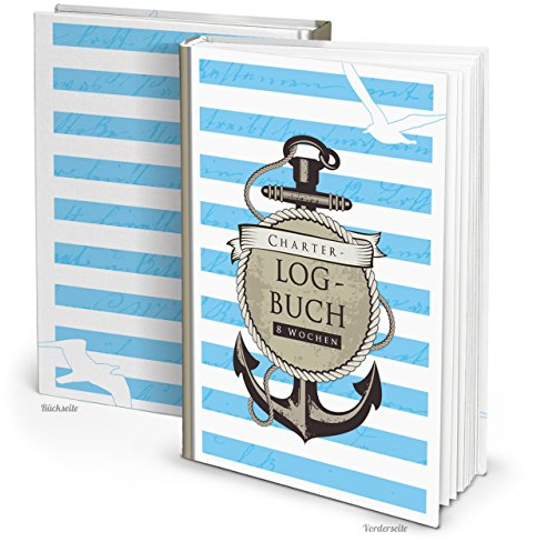 Logbuch-Verlag Charter libro de registro 8 semanas – Diario de registro para navegadores – Diario de navegación para navegar, Chartern Motorbootfahren regalo