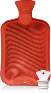 Primes DIY Hot Water Bottle, 500 ML Classic Rubber Hot Water Bag for Menstrual Cramps, Feet Warmer, Neck, Shoulders Pain Relief, Back & Cosy Nights, Hot and Cold Therapy (Red)