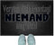 JUNIWORDS Fußmatte, Verpiss Dich Monatg! Niemand mag Dich!, 120 x 80 cm, mit Gummirand