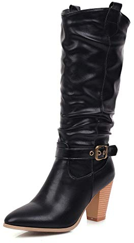 Reitstiefel Damen Wintermode Kniehohe Stiefel High Tube Flat Heels Reitstiefel Overknees Stiefel Lederstiefel Lange Damen Stiefel Mit Absatz Einfarbig Elegante Damenstiefel Vintage Ritterstiefel