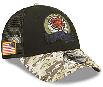 New Era Chicago Bears NFL Salute to Service 2022 Black 9Forty Snapback Cap - One-Size