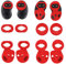 4 Pairs Galaxy Buds Live Ear Tips Ear Hooks Kit Set, Small/Large 2 Size Silicone Anti-Slip Fit in Case Rubber Ear Buds Wings Eartips Compatible with Samsung Galaxy Buds Live - Mystic Red