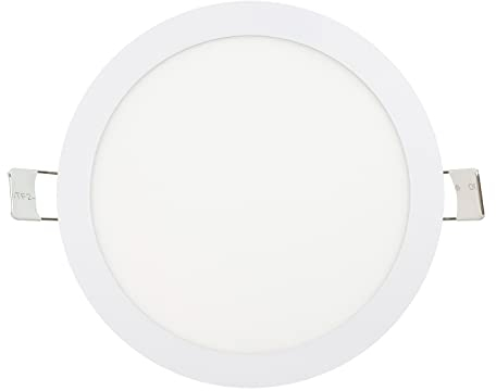 Popp® Pack x1 Placa Downlight LED Techo slim Empotrable Circular 20W corte de Ø205mm 1800 Lúmenes Luz cálida 3000K chip No flicker LUMILEDs, cocina,pasillos,domitorio,salón (20W 3000K 1 unidad)