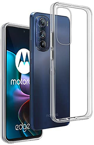 REY Cover in Gel TPU Trasparente per Motorola Moto Edge 30, Ultra Sottile 0,33 mm, Morbido Flessibile, Custodia Silicone