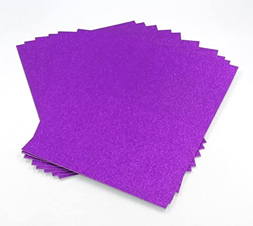 Sixstore Glitzer-Kartonpapier, A4, Premium-Kartonpapier für Scrapbooking, DIY-Projekte, Party-Dekoration, Box-Verpackung, 250 g/m², Violett, 10 Blatt