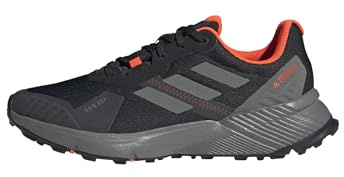 adidas Men's Terrex Soulstride RAIN.RDY Trail Running Shoes, core Black/Grey Four/Solar red, 11 UK