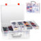RHCOM Toy Organizer.72 Compartments.Toy Storage Box Compatible With Hot wheels Cars, Matchbox Cars,Mini Toys and Small Dolls.Toy Storage Display Case With 3 Layers of Removable Trays (Transparent)