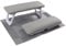 ANGNYA Nail Arm Rest for Nail Tech, Foldable Hand Stand for Nail Tech with PVC Table Mat Microfiber Leather Nail Arm Rest with Bracket Manicure Arm Rest for Nail Salon Technician (Gray)
