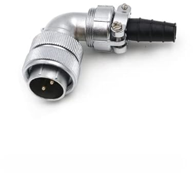 Stecker IP65 2-poliger Stecker mit abgewinkelter Rückschale und Kabelbefestigungsplatten wasserdichter Stecker für WF24 TV-Stecker