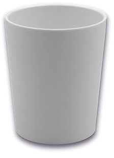 Dekorah Bicchiere Bianco in melamina, Resistente agli urti, leggero, made in Italy