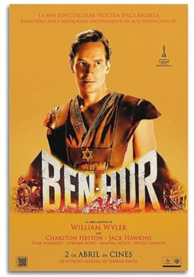 VZRSQZK Ben-Hur Filmposter, dekoratives Gemälde, Leinwand-Wandposter und Kunstdruck, modernes Familienschlafzimmer-Dekor-Poster, 20 x 30 cm