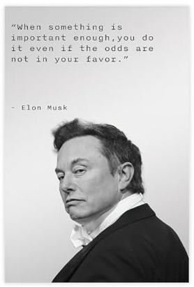 OWNPET Elon Musk 10 Leinwand-Poster, Wandkunst, Dekordruck, Bild, Gemälde für Wohnzimmer, Schlafzimmer, Dekoration, ungerahmt, 30 x 45 cm