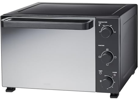 Cooks Professional Mini Portable Oven | Electric Countertop Cooker | 34L Capacity | Adjustable Temperature Control & Timer | 1500W | Includes Roasting Dish & Wire Rack | Black Contemporary