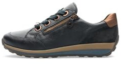 ara Damen Schnürer Sneaker, Blau Nuts, 43 EU Weit