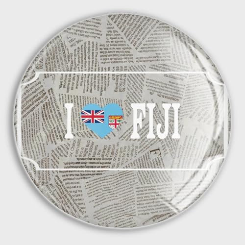 Evans1nism Glas-Kühlschrankmagnete I Love Fiji Flagge, kleine Magnete, patriotische Dekorationen, niedliche Kühlschrankmagnete für Spind, Whiteboard, Schule, Büro, Küche