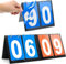 AMJKEJI 2 Stück Tragbare Anzeigetafel, Sportanzeigetafel, Digit Flip Sport Anzeigetafel, Zähltafel, für Basketball, Fußball, Badminton, Baseball Für Wettkämpfe Indoor und Outdoor
