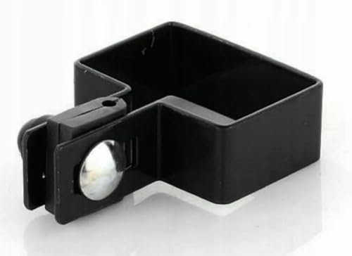 Endschelle rechteckig im SET 60x40mm für Ø4mm Draht - Schwarz Zaunschelle für Zaunpfosten - Befestigung von Gitterstabmatten - Zaunschellen Schelle Strebenschelle Pfostenschelle
