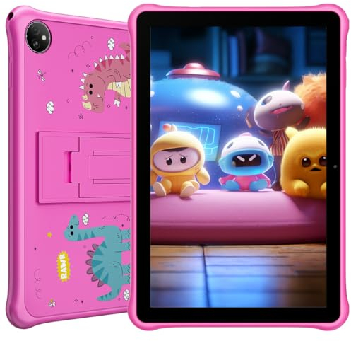 Blackview Tab 30 Kids, 10,1 Zoll Android 13 Kinder Tablet HD+ IPS Display, 6GB RAM+64GB ROM (128GB Externer SD), 5100mAh Akku, 5MP Dual-Kamera, WiFi 6 Bluetooth, Dual Box-Lautsprecher Rosa