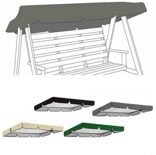 Garden Swing Canopy Replacement, Water Resistant, For Outdoor Seat Swing Chair, Great for Sun Shade 2 & 3 Seater (Only Canopy)(Green)