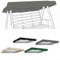 Garden Swing Canopy Replacement, Water Resistant, For Outdoor Seat Swing Chair, Great for Sun Shade 2 & 3 Seater (Only Canopy)(Green)