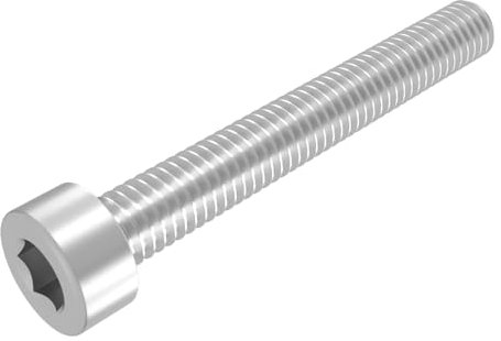 SECCARO Vite cilindrica M2,5 x 25 mm, in acciaio inox V2A VA A2, DIN 912/ISO 4762, filettatura totale, 20 pezzi