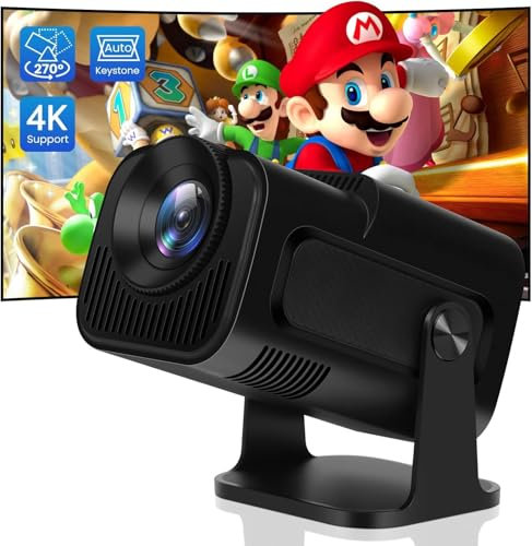 Mini Vidéoprojecteur Portable, SEPYMP Vidéoprojecteur 4k, 1080P HD, 350 ANSI, Android 11, pré-installé avec Youtube.