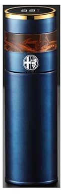 XJYBF Borraccia Termica per Alfa Romeo Giulia Stelvio, Bottiglia Acqua in Acciaio Inox, Bottiglia Termos con Tappo Ermetico Borracce Thermos, Mantiene Caldo per 12 Ore,A