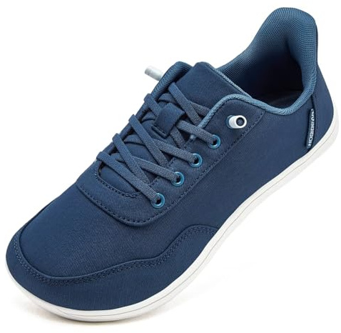 HOBIBEAR Zapatos descalzos anchos unisex sin manos para mujer y hombre, zapatos descalzos, minimalistas, al aire libre, para correr, caminar, marine, 42 EU Ancho
