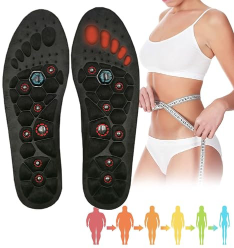 Magnetische Einlegesohlen Unisex,Akupressur-Massage Schuheinlagen,Orthopädische Schmerzlinderung,Atmungsaktiv und Deodorant,Abnehmunterstützung (3 Pairs, S:(35-39))